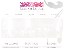 Tablet Screenshot of elthamlodge.com